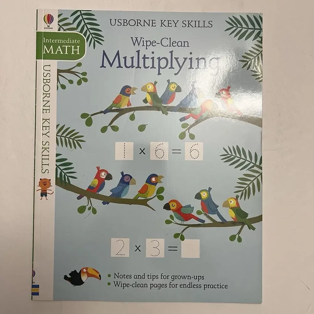 Usborne Intermediate Math And English Wipe Clean Erasable Activity Book Set Of 3